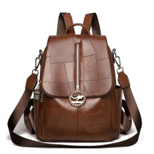 Premium Leather Brown Backpack
