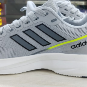 Adidas Men’s Running Shoes – Grey/Neon Yellow Accent