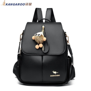 Stylish black backpack from the brand KANGAROO